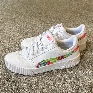 Puma Women's White Sneakers with Colorful Pattern